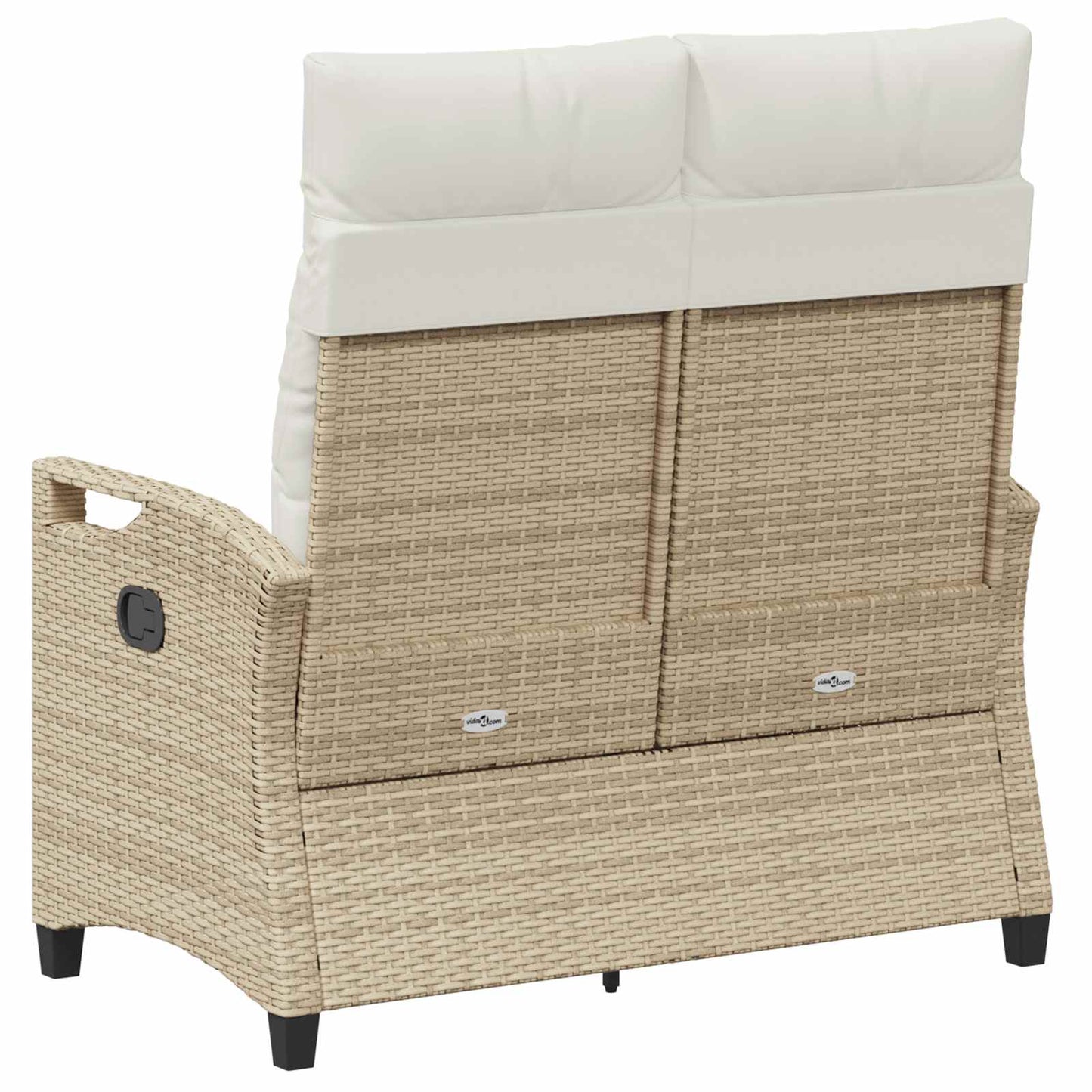 Trädgårdssoffa med kudde Beige och gräddfärgad 105 x 60 x 112 cm