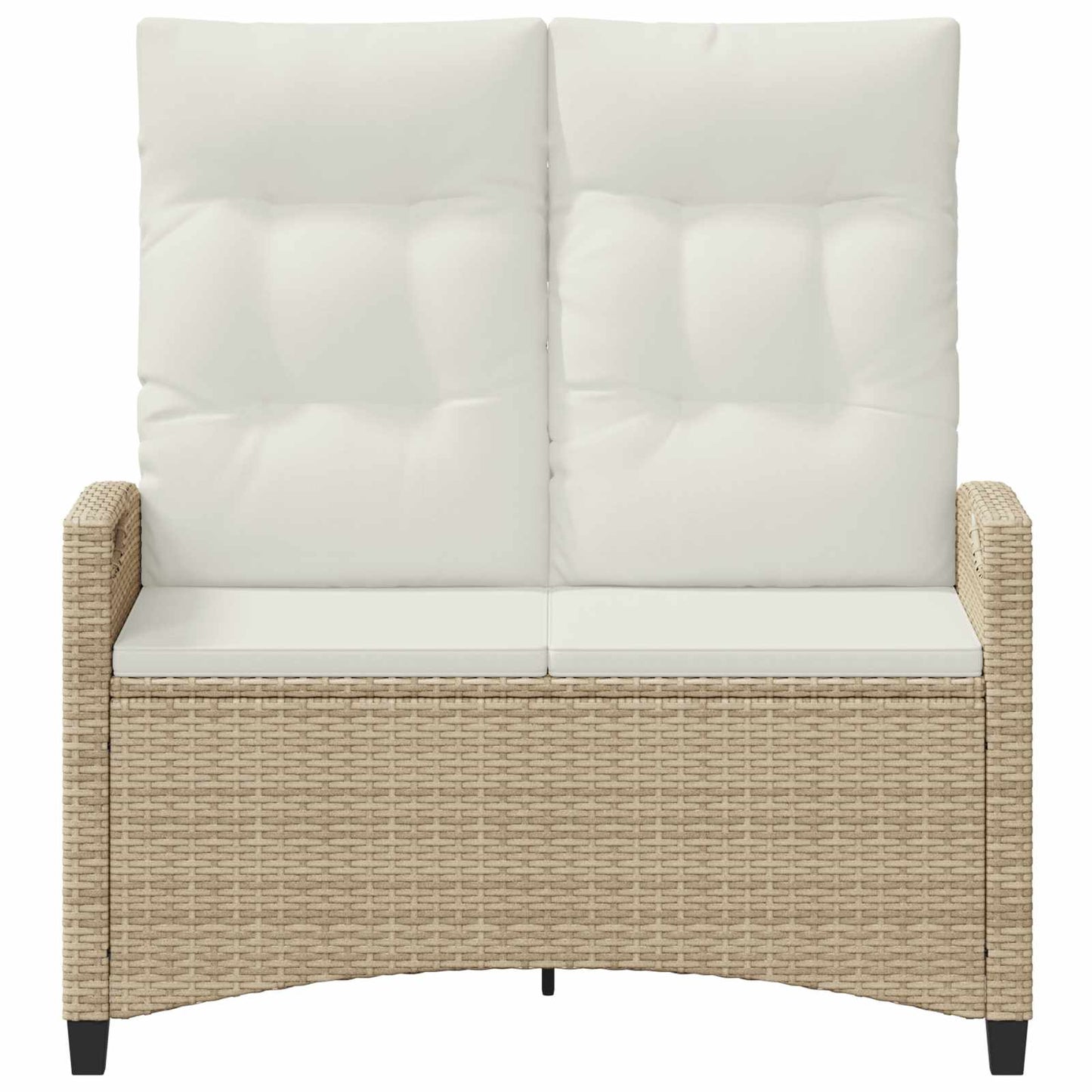 Trädgårdssoffa med kudde Beige och gräddfärgad 105 x 60 x 112 cm