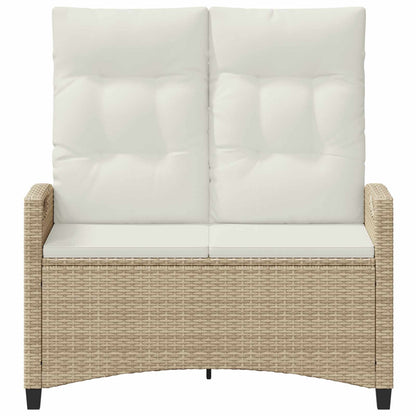 Trädgårdssoffa med kudde Beige och gräddfärgad 105 x 60 x 112 cm