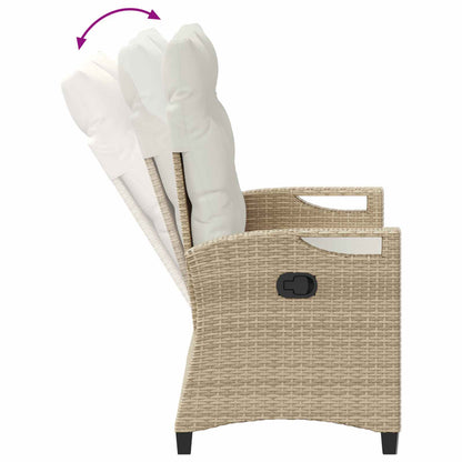 Trädgårdssoffa med kudde Beige och gräddfärgad 105 x 60 x 112 cm