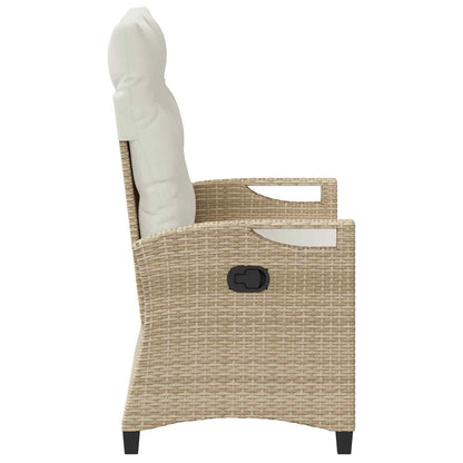 Trädgårdssoffa med kudde Beige och gräddfärgad 105 x 60 x 112 cm