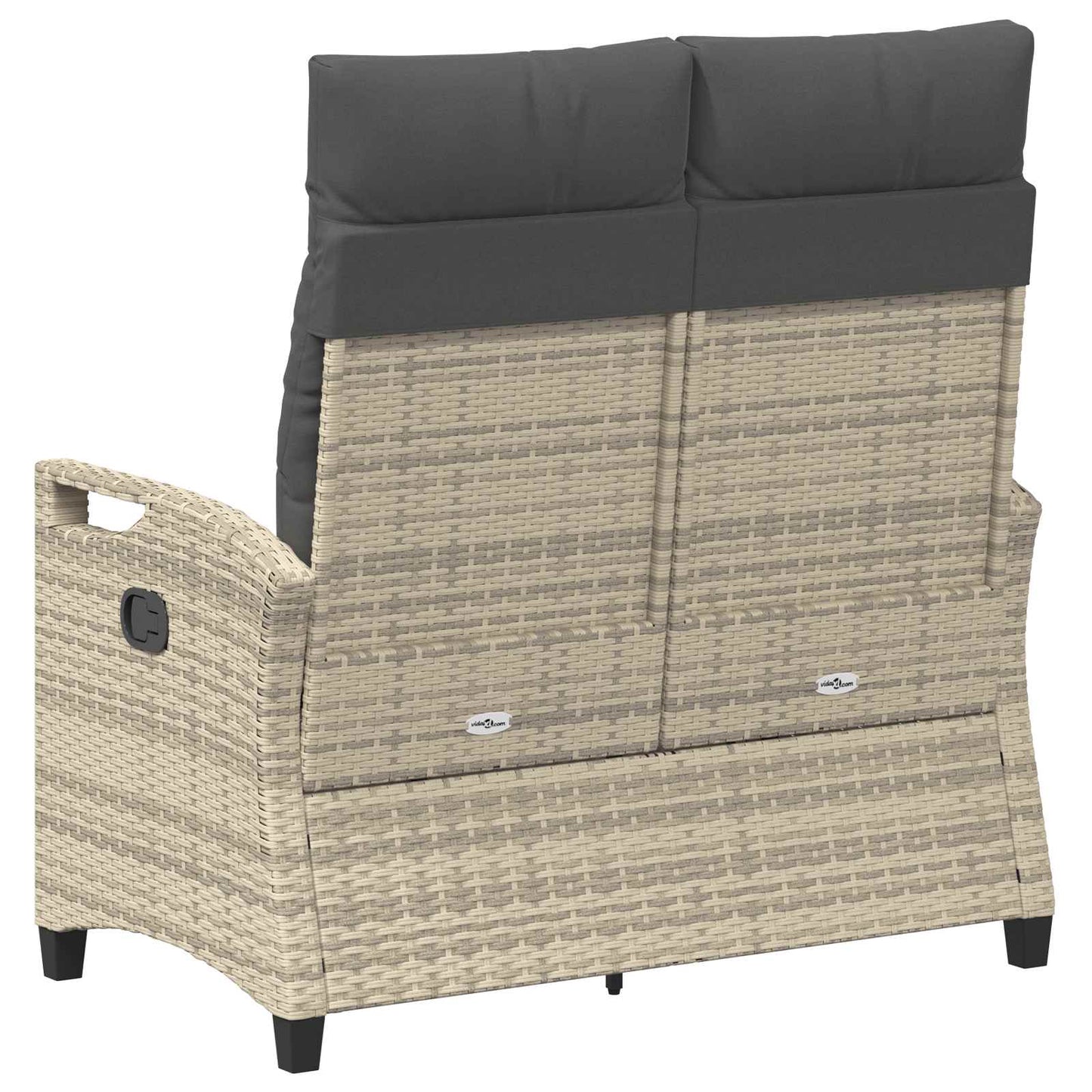 Trädgårdsbänk med kudde 105 x 60 x 112 cm stål