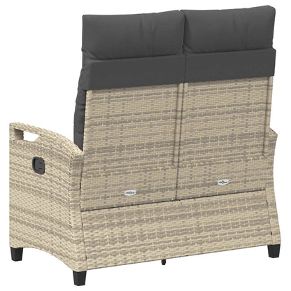 Trädgårdsbänk med kudde 105 x 60 x 112 cm stål