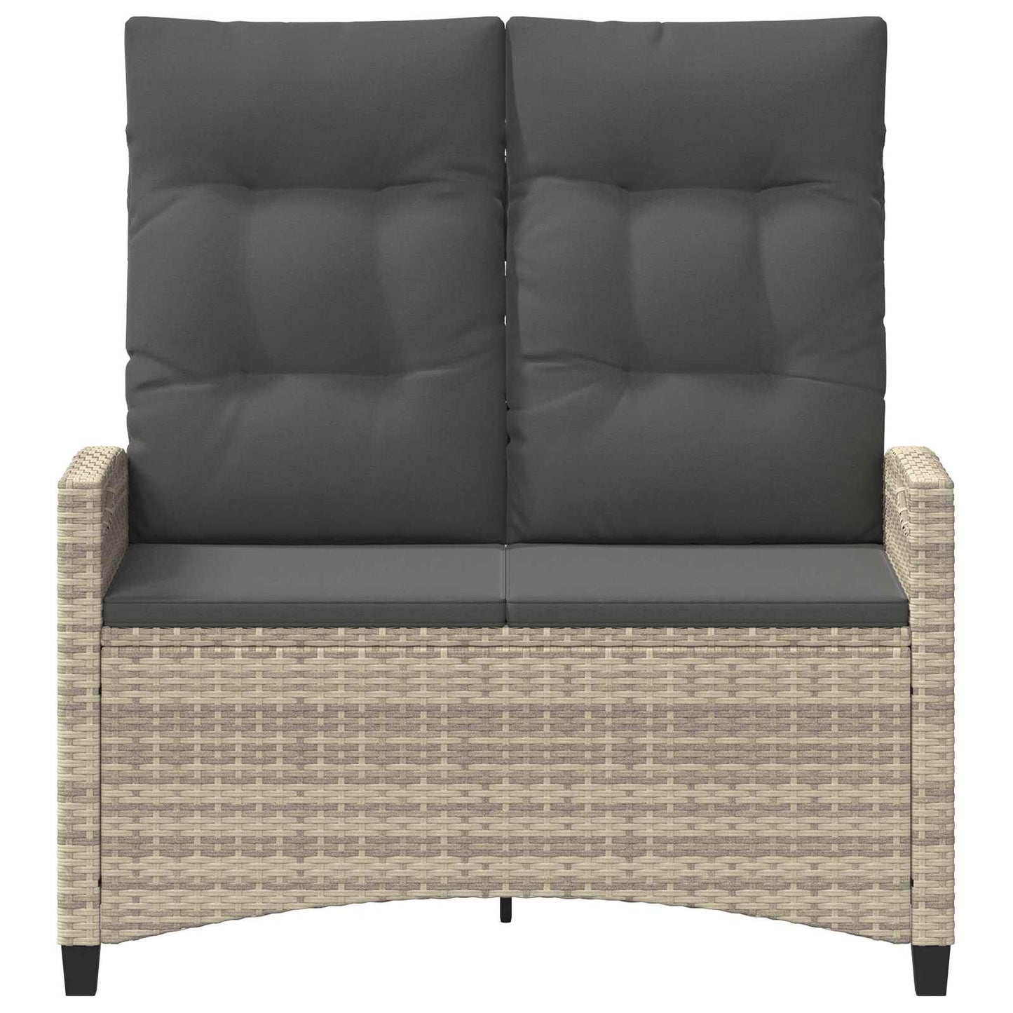 Trädgårdsbänk med kudde 105 x 60 x 112 cm stål