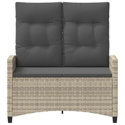 Trädgårdsbänk med kudde 105 x 60 x 112 cm stål