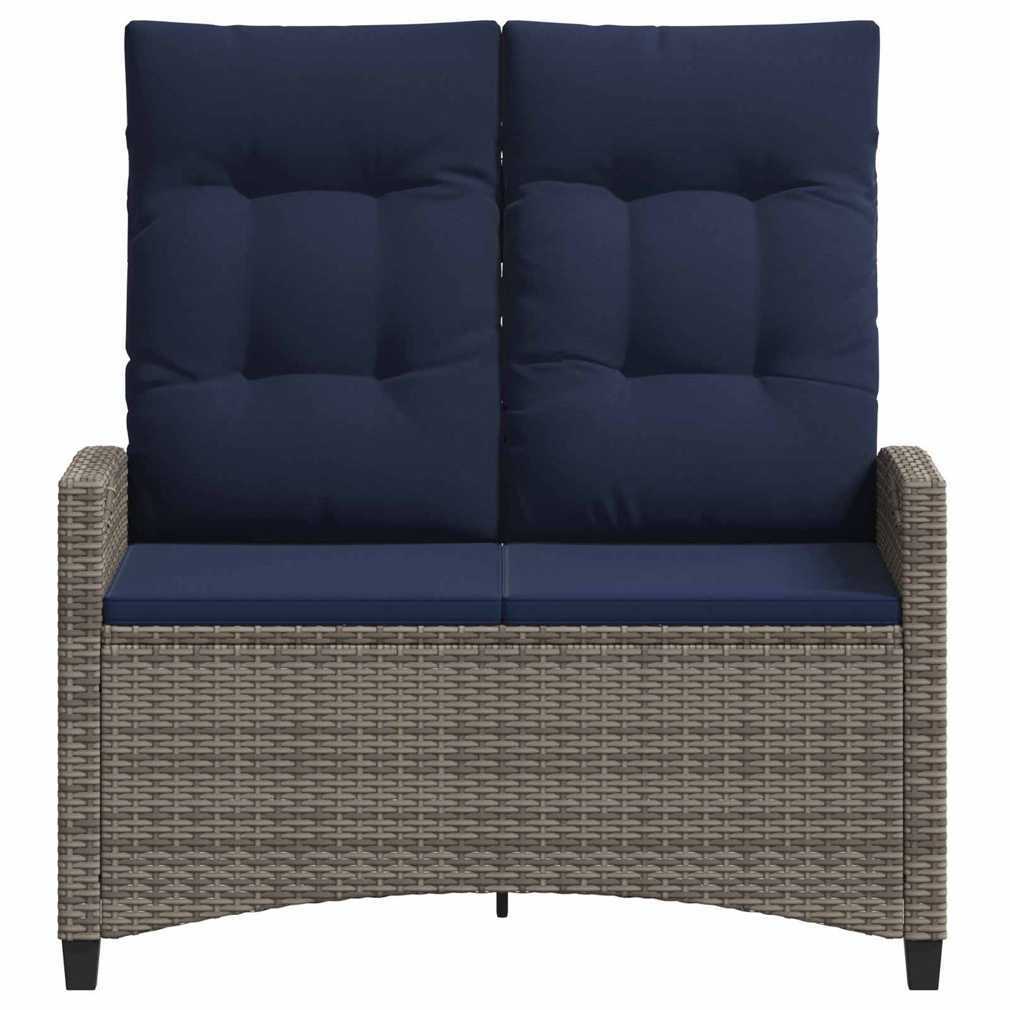 Trädgårdsbänk med kudde 105 x 60 x 112 cm stål