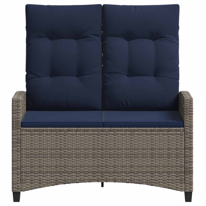 Trädgårdsbänk med kudde 105 x 60 x 112 cm stål