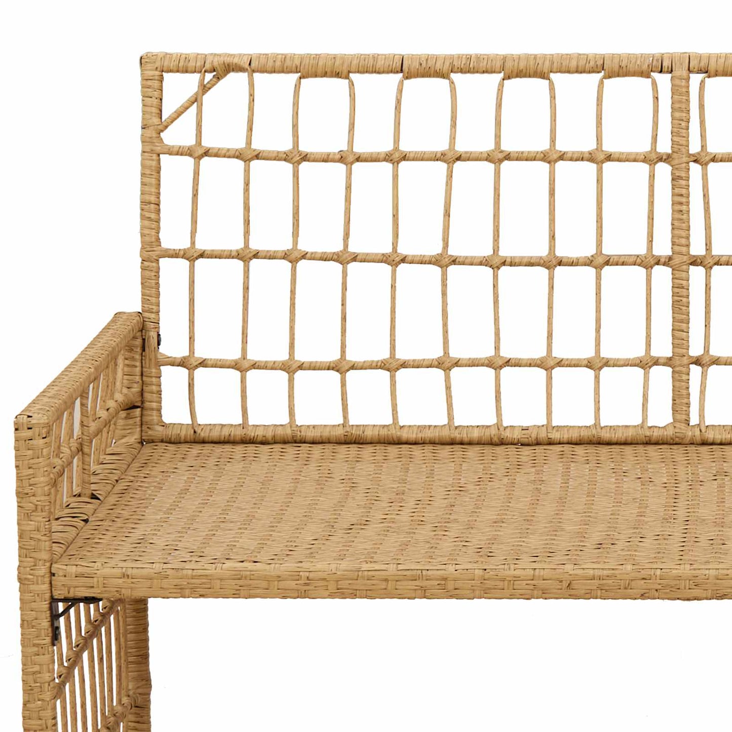 Trädgårdssoffa Enfärgad Naturlig och Grädde 116 x 55 x 82 cm
