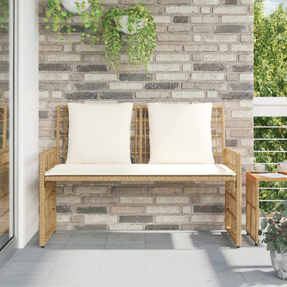 Trädgårdssoffa Enfärgad Naturlig och Grädde 116 x 55 x 82 cm