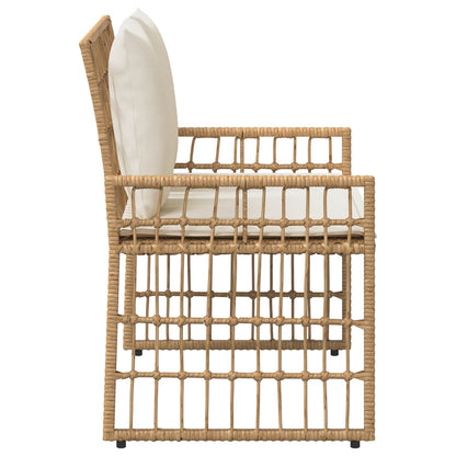 Trädgårdssoffa Enfärgad Naturlig och Grädde 116 x 55 x 82 cm