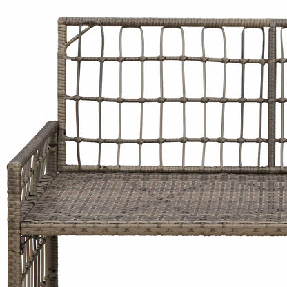 Trädgårdssoffa Enfärgad Grå och mörkgrå 116 x 55 x 82 cm