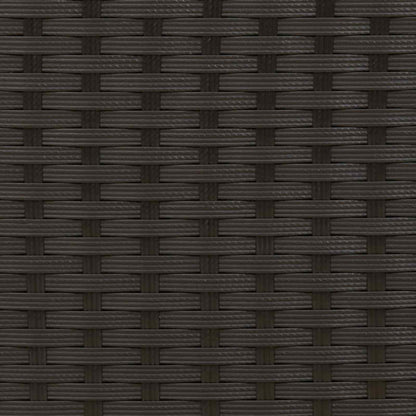 Trädgårdsbänk Konstrotting med kudde Svart och krämvit 115 x 65 x 72 cm