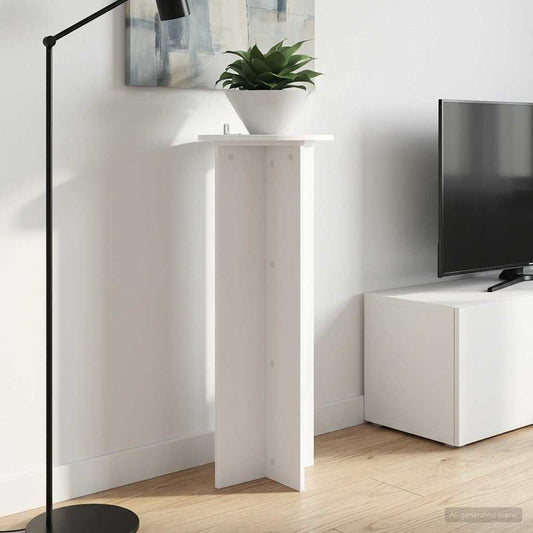 Växtställ 2 pcs Vit Ø40 x 100 cm Konstruerat trä