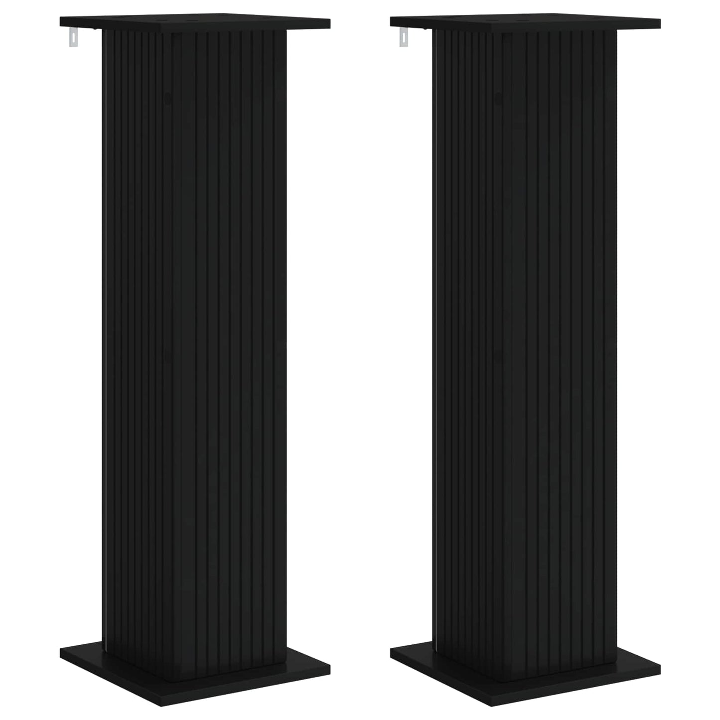 Växtställ 2 pcs Svart 30,5 x 30 x 100,5 cm Konstruerat trä