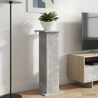 Växtställ 2 pcs Betonggrå 30,5 x 30 x 100,5 cm Konstruerat trä