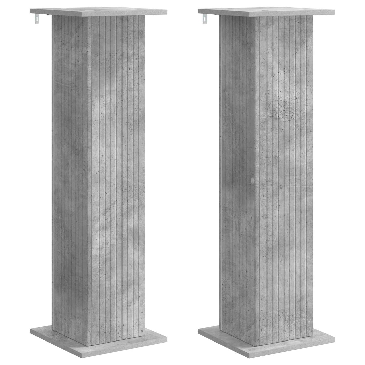 Växtställ 2 pcs Betonggrå 30,5 x 30 x 100,5 cm Konstruerat trä
