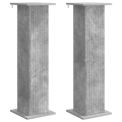 Växtställ 2 pcs Betonggrå 30,5 x 30 x 100,5 cm Konstruerat trä