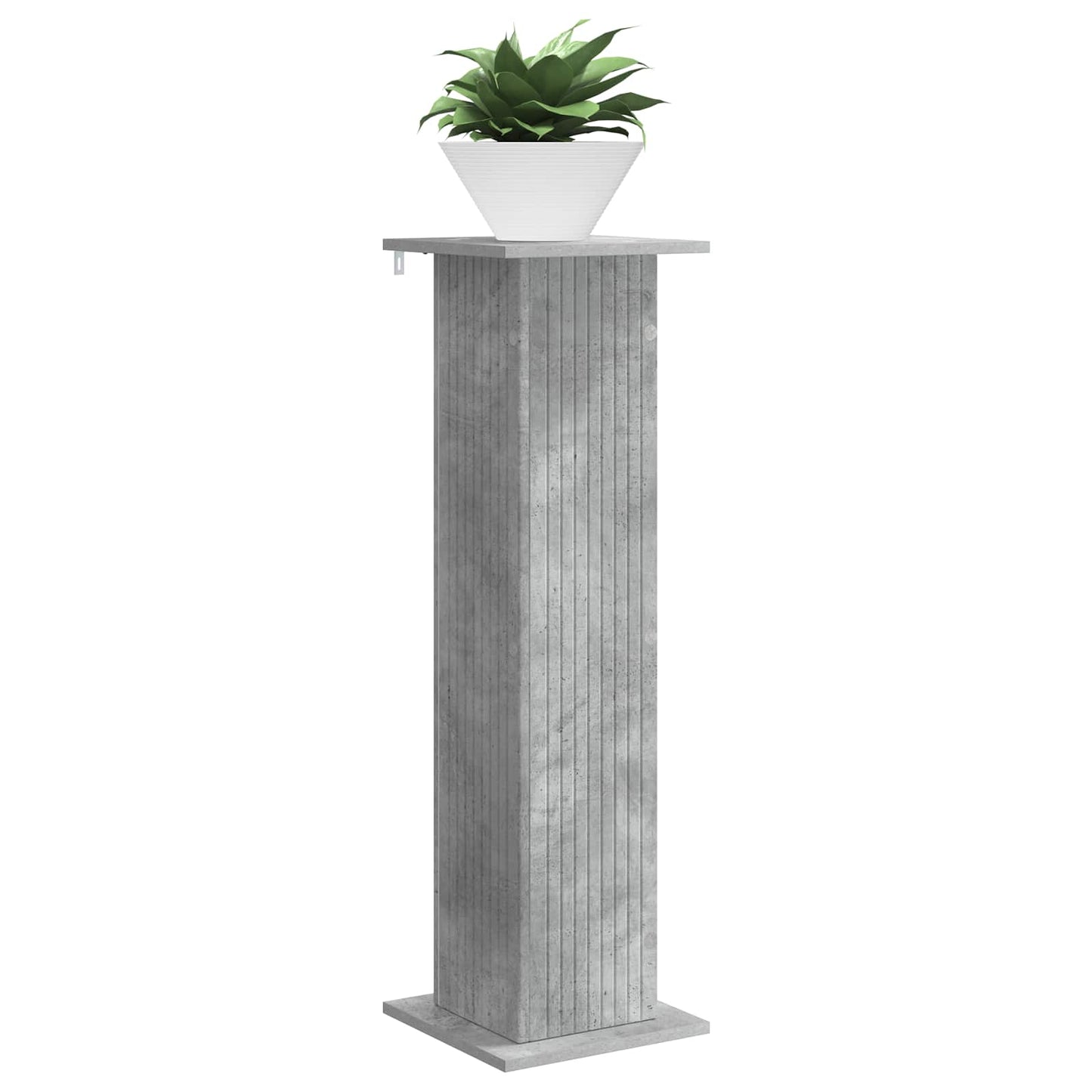 Växtställ 2 pcs Betonggrå 30,5 x 30 x 100,5 cm Konstruerat trä