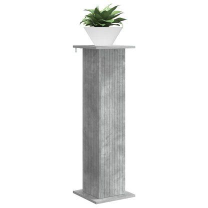 Växtställ 2 pcs Betonggrå 30,5 x 30 x 100,5 cm Konstruerat trä