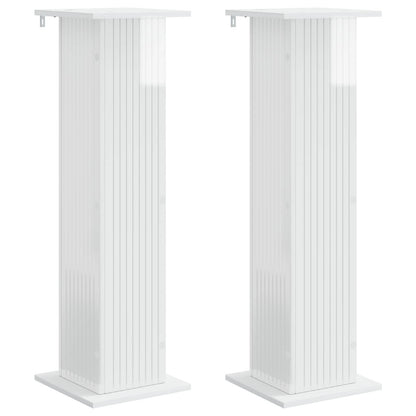 Växtställ 2 pcs Vit högglans 30,5 x 30 x 100,5 cm