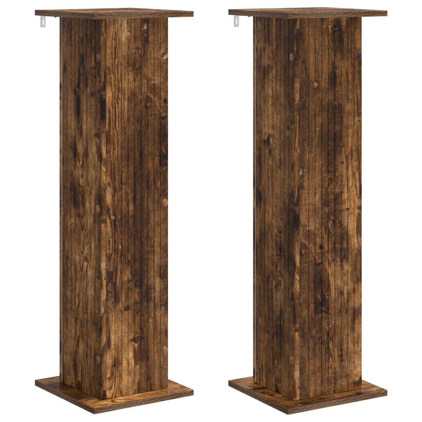 Växtställ 2 pcs Rökt ek 30,5 x 30 x 100,5 cm Konstruerat trä