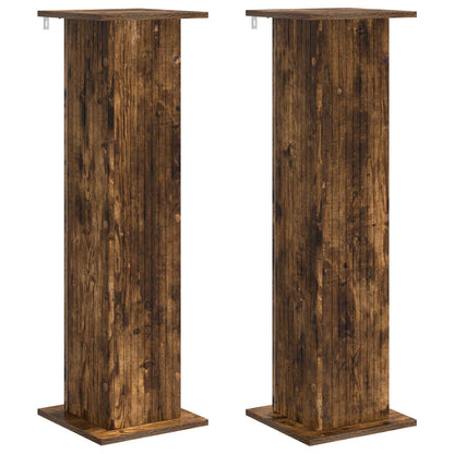 Växtställ 2 pcs Rökt ek 30,5 x 30 x 100,5 cm Konstruerat trä