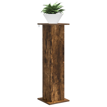 Växtställ 2 pcs Rökt ek 30,5 x 30 x 100,5 cm Konstruerat trä