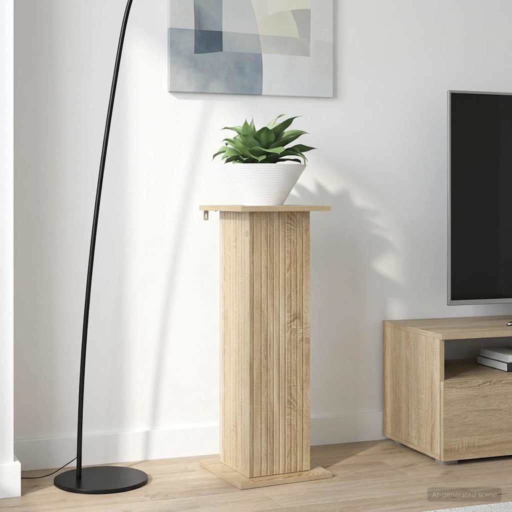 Växtställ 2 pcs Sonoma-ek 30,5 x 30 x 80,5 cm Konstruerat trä
