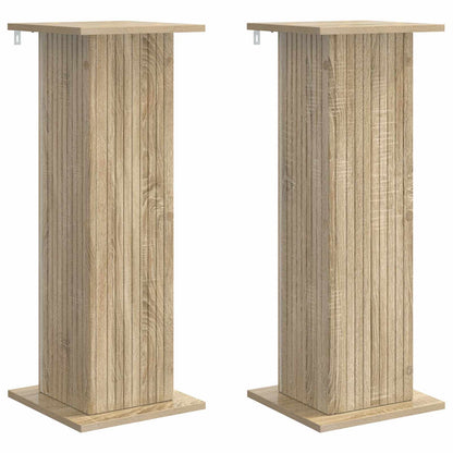 Växtställ 2 pcs Sonoma-ek 30,5 x 30 x 80,5 cm Konstruerat trä