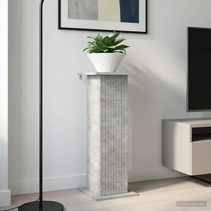 Växtställ 2 pcs Betonggrå 30,5 x 30 x 80,5 cm Konstruerat trä