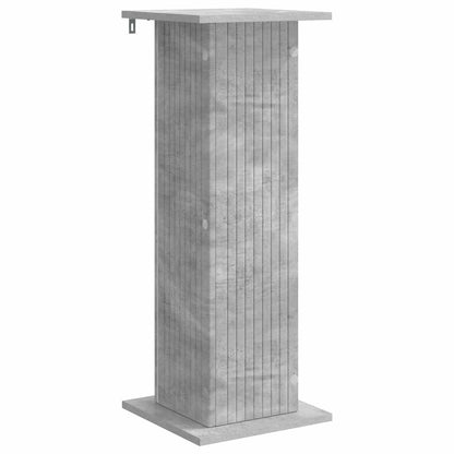 Växtställ 2 pcs Betonggrå 30,5 x 30 x 80,5 cm Konstruerat trä