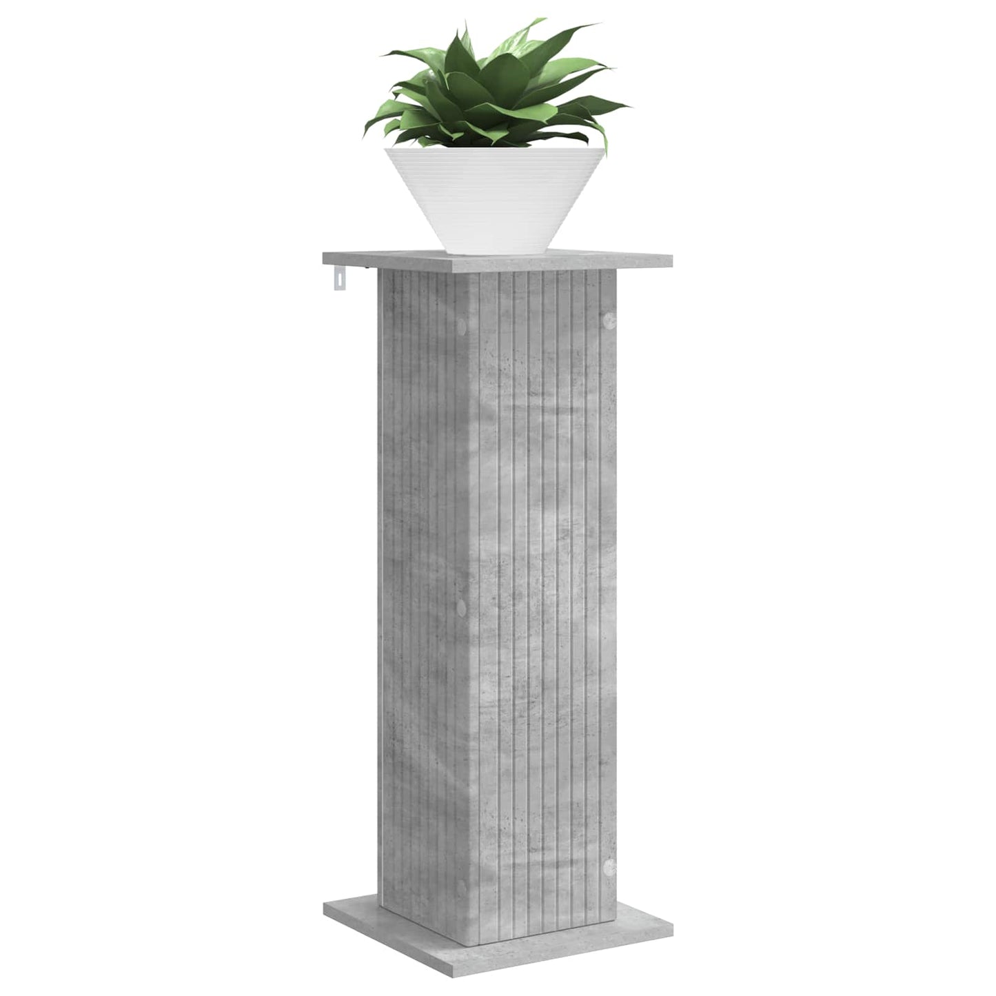 Växtställ 2 pcs Betonggrå 30,5 x 30 x 80,5 cm Konstruerat trä
