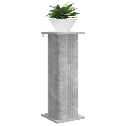 Växtställ 2 pcs Betonggrå 30,5 x 30 x 80,5 cm Konstruerat trä