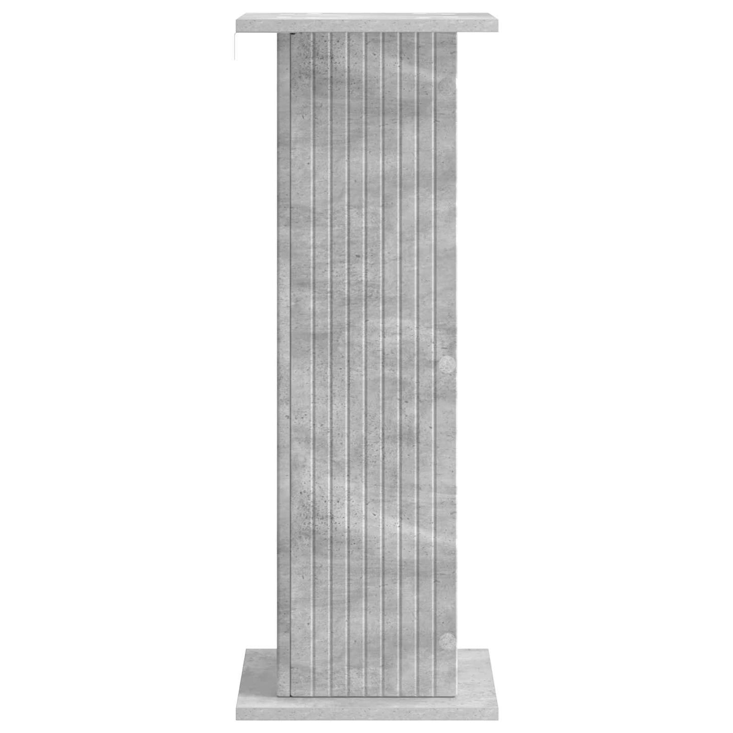 Växtställ 2 pcs Betonggrå 30,5 x 30 x 80,5 cm Konstruerat trä