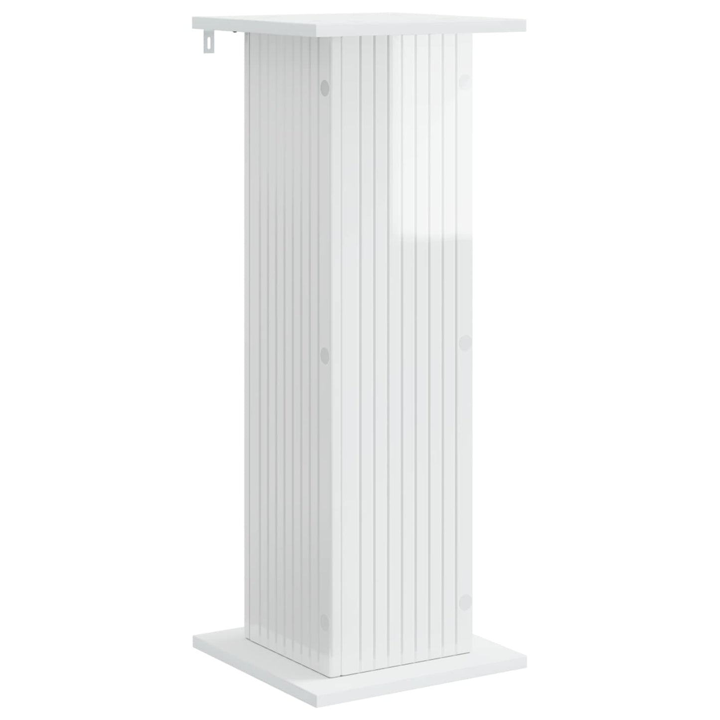 Växtställ 2 pcs Vit högglans 30,5 x 30 x 80,5 cm