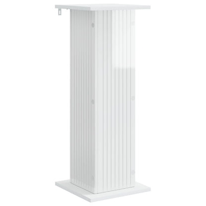 Växtställ 2 pcs Vit högglans 30,5 x 30 x 80,5 cm