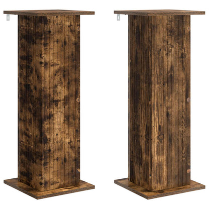 Växtställ 2 pcs Rökt ek 30,5 x 30 x 80,5 cm Konstruerat trä