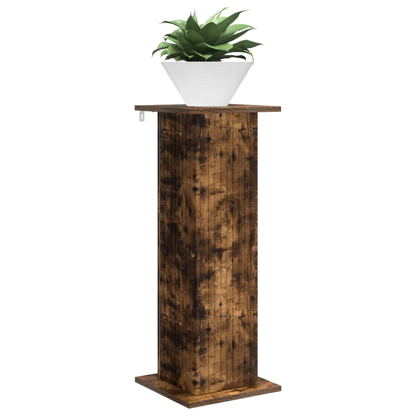 Växtställ 2 pcs Rökt ek 30,5 x 30 x 80,5 cm Konstruerat trä