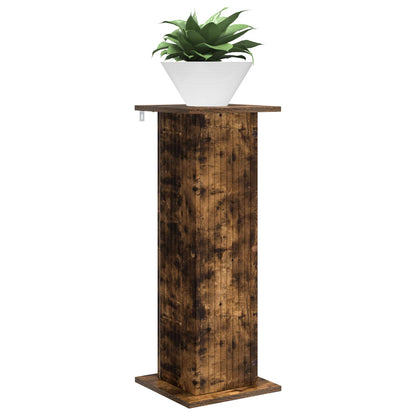 Växtställ 2 pcs Rökt ek 30,5 x 30 x 80,5 cm Konstruerat trä