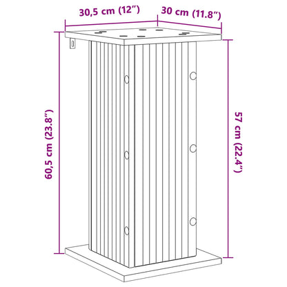 Växtställ 2 pcs Sonoma-ek 30,5 x 30 x 60,5 cm Konstruerat trä