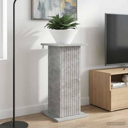 Växtställ 2 pcs Betonggrå 30,5 x 30 x 60,5 cm Konstruerat trä