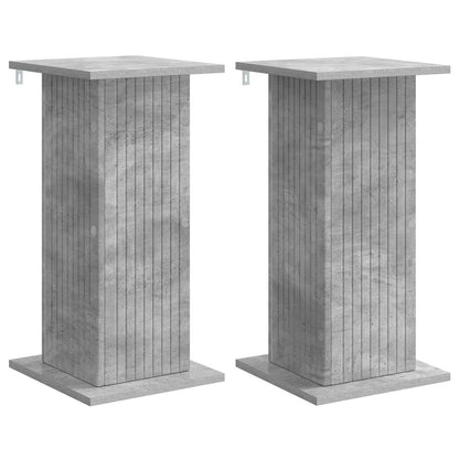 Växtställ 2 pcs Betonggrå 30,5 x 30 x 60,5 cm Konstruerat trä