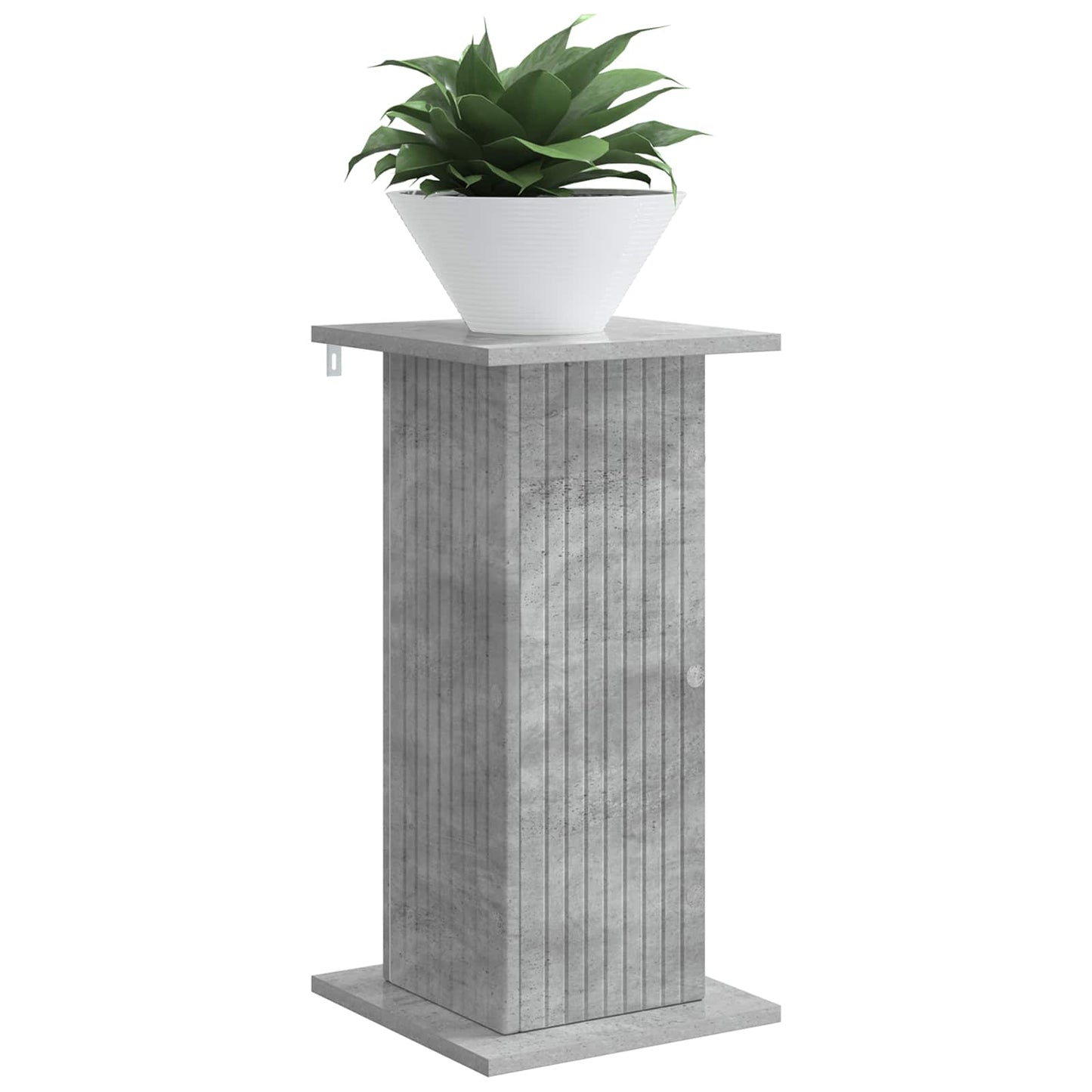 Växtställ 2 pcs Betonggrå 30,5 x 30 x 60,5 cm Konstruerat trä