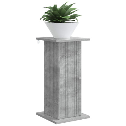 Växtställ 2 pcs Betonggrå 30,5 x 30 x 60,5 cm Konstruerat trä