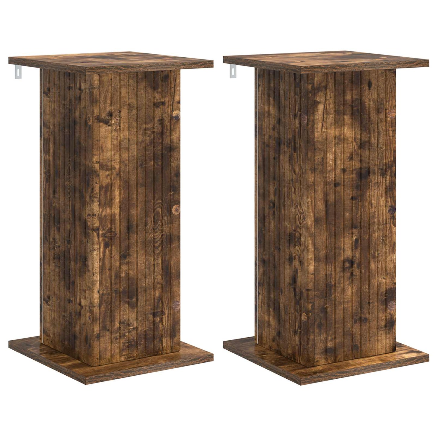 Växtställ 2 pcs Rökt ek 30,5 x 30 x 60,5 cm Konstruerat trä