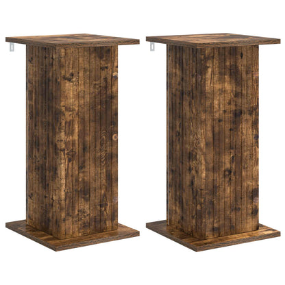 Växtställ 2 pcs Rökt ek 30,5 x 30 x 60,5 cm Konstruerat trä