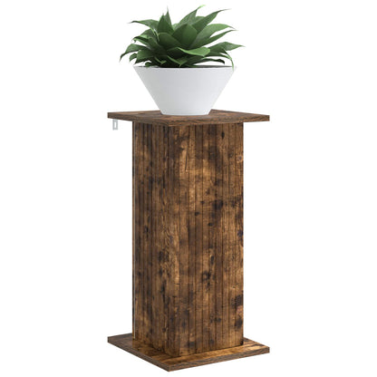 Växtställ 2 pcs Rökt ek 30,5 x 30 x 60,5 cm Konstruerat trä
