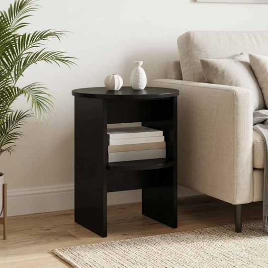 Sidokabinett 2 pcs Svart Ø40 x 50 cm Konstruerat trä