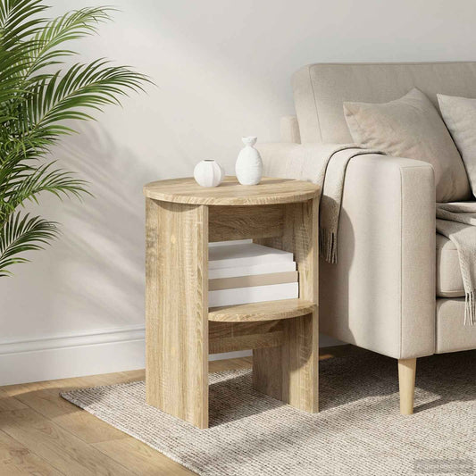 Sidokabinett 2 pcs Sonoma-ek Ø40 x 50 cm Konstruerat trä
