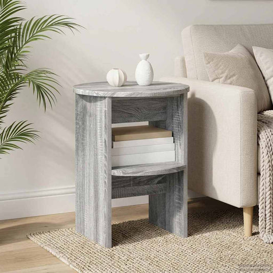 Sidokabinett 2 pcs Grå Sonoma Ø40 x 50 cm Konstruerat trä